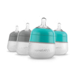 Flexy Silicone Baby Bottle - 150ml Teal & Grey 4pk