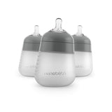 Nanobébé US Flexy Silicone Baby Bottle - 9oz Grey 3pk