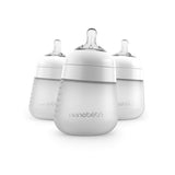 Nanobébé US Flexy Silicone Baby Bottle - 9oz White 3pk